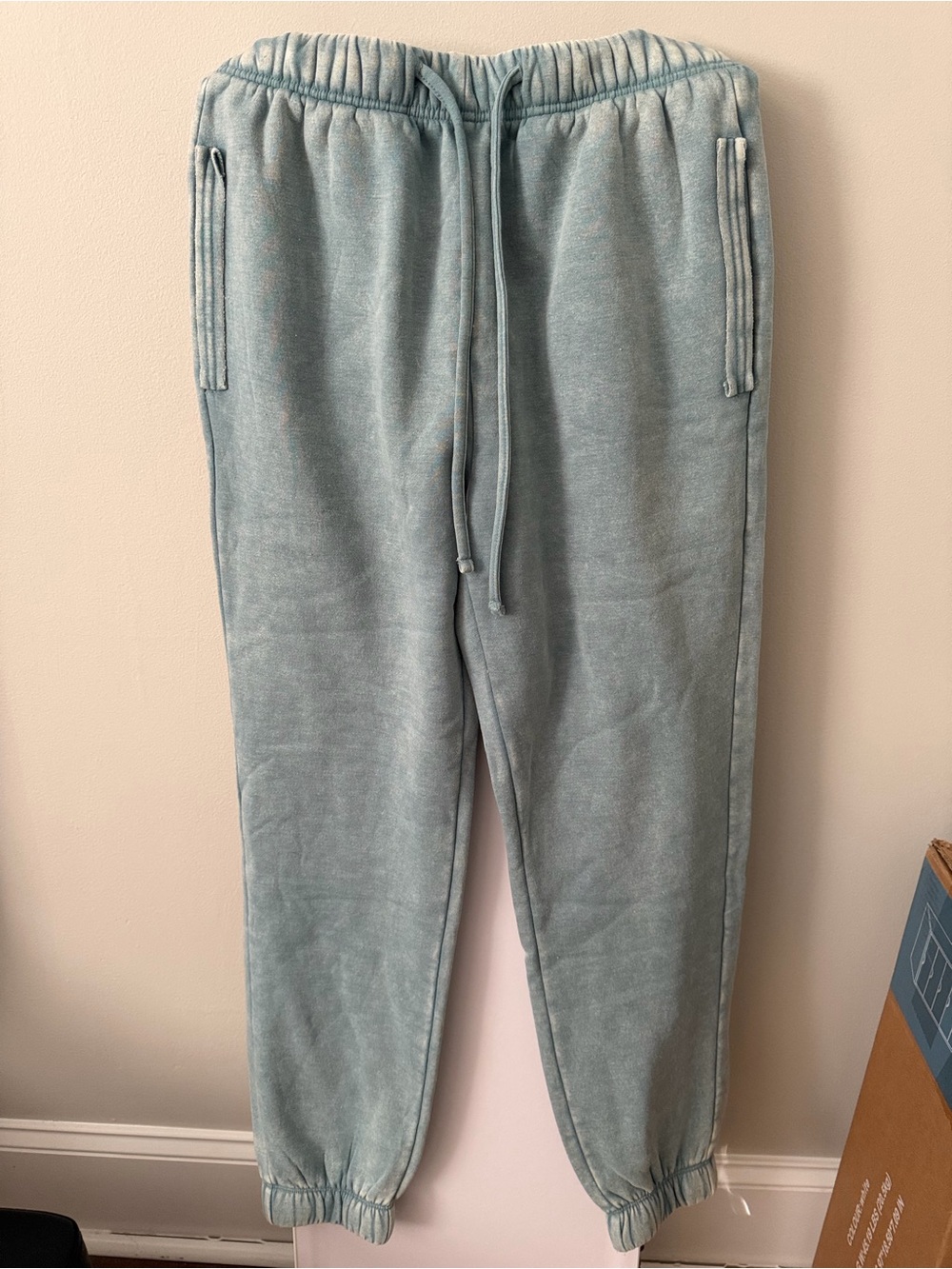 Zenana Jogger Sweatpants Teal Acid Wash NWOT Size M